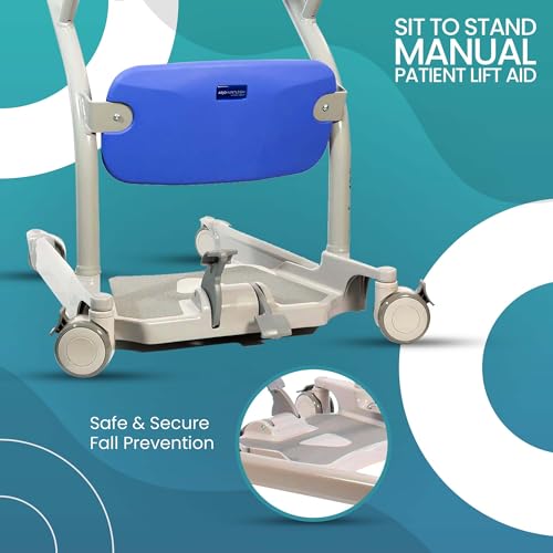 ArjoHuntleigh Sara Stedy Sit to Stand Manual Patient Lift Aid | Fully Assembled Elderly Assistance Products | Holds up to 400 Pounds | Intended for Users 4'11" - 6'6"