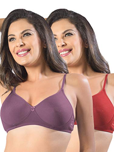 Image of SONARI Womens Non Padded Cotton Bra | Wire Free, Medium Coverage, Seamless Cups, Comfortable Polyester Cotton Blend Fabric | Adjustable Straps, Ideal for Everyday Wear - Smile