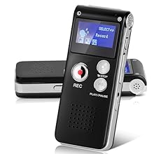【HD Sound Premium Quality】- The digital voice recorder is upgraded has higher sensitive microphones with noise reduction, and has professional voice recording chip, you can achieve stereo HD recording and enjoy premium quality sound. Easy to playback...