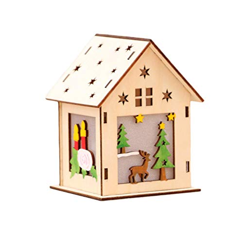 Decoración Navideña Ventanas, Cabina Iluminada Por LED, Decoración De Ventana Con Colgante De Árbol De Navidad, Para Ventana Navideña, Decoración De Oficina: Modelos Múltiples Y Mediano / Grande