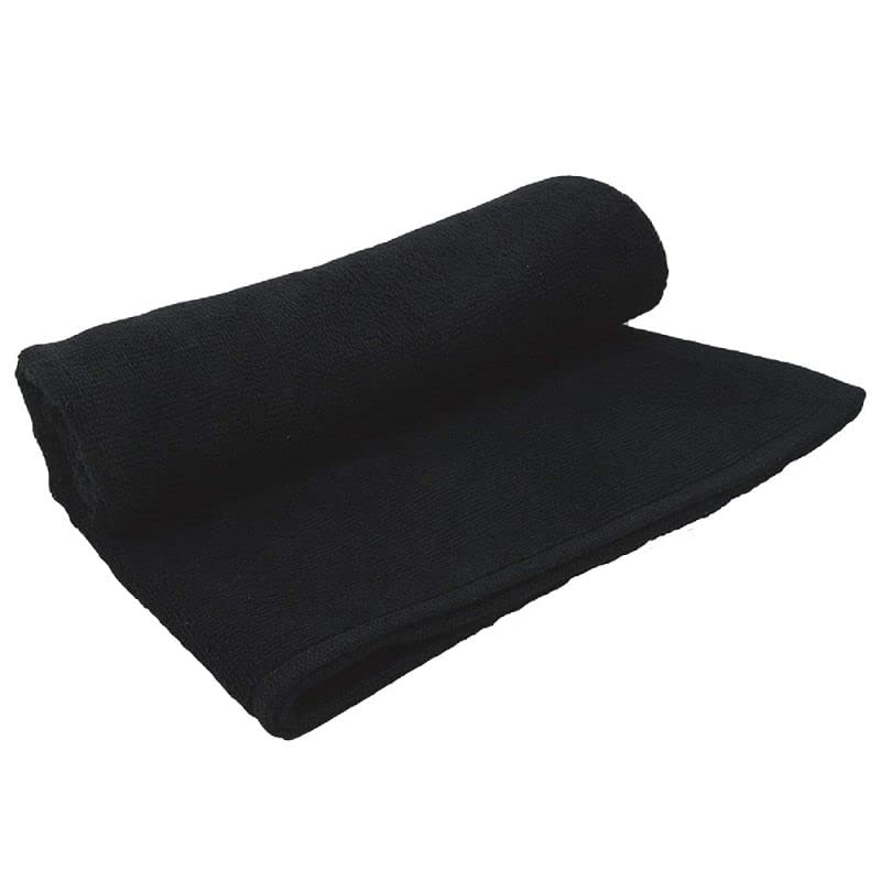 Lot de 10 Serviettes Microfibre Noires Cheveux 50x80 cm