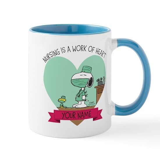 Taza personalizada Snoopy 11 oz de cerámica miniatura 1