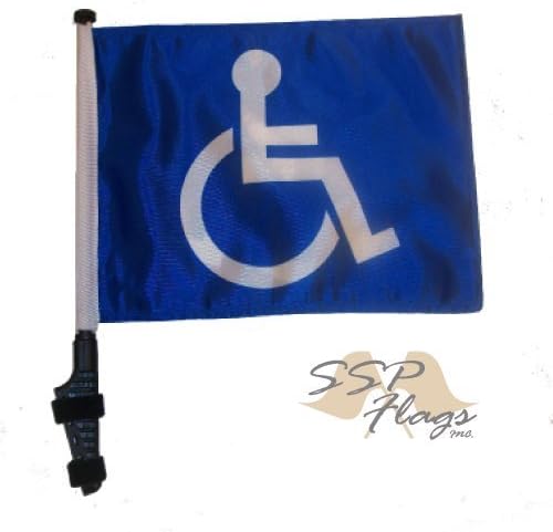 SSP Flags Handicap Golf Cart Flag EZ On & Off Bracket