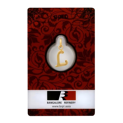 Image of Bangalore Refinery 22kt (916) Purity Gold Alphabet Pendants