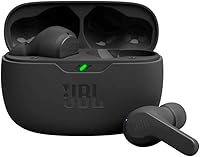 JBL Vibe Beam True Wireless Earbuds: Deep Bass, Bluetooth 5.2, IP54 Water/Dust Resistant, 32H Battery, VoiceAware Calls - Black