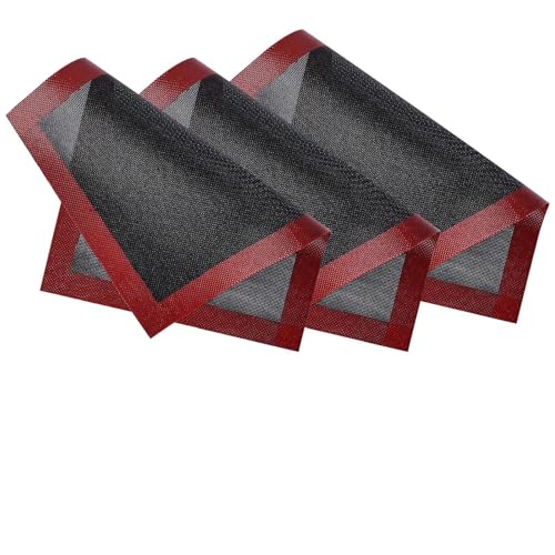 Consejos para Comprar Paños y alfombrillas los más recomendados. 41 KitchenRaku - Juego de 3 alfombrillas de silicona perforadas para hornear, 2 unidades, 15.7 x 11.8 pulgadas + 1 alfombrilla de pan reutilizable antiadherente de 16.5 x 11.6...