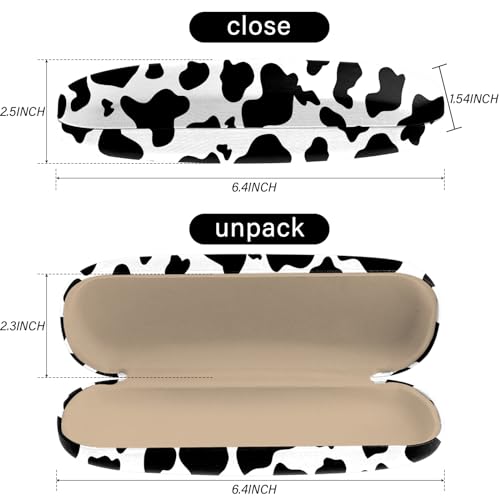 Image of Eyeglasses Case Hard Shell Protective Case for Glasses Eyeglass Box with Cleaning Cloth for Girls Women Cute Aesthetic