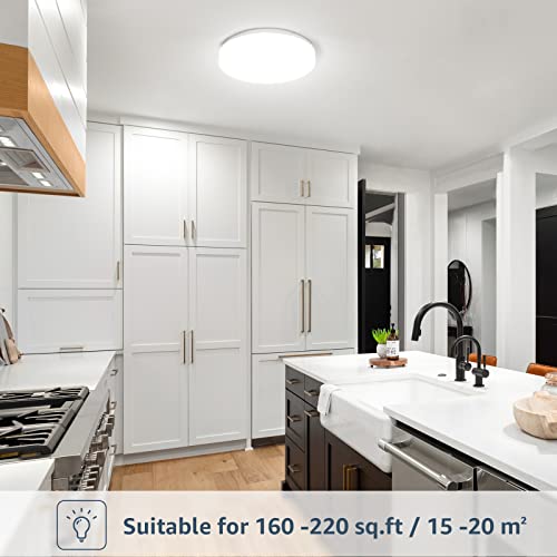 Lighting Ever 13 Inch 24W Flush Mount Led Ceiling Light 2500Lm 200W Equivalent, Waterproof, Daylight White 5000K Bright Ceiling Fixture For Kitchen, Living Room, Bathroom,Laundry,Hallway,Non Dimmable #TOP1
