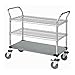 Utility CART 2 Wire 1 Solid Shelf Stainless
