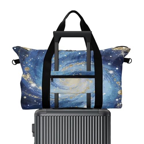 Jolamirel Universe Galaxy Weekender Bags for Women, Nebula Staff Duffel Bag Novely Personal Item Travel Bag for Gym, Overnight,and Airline Travel