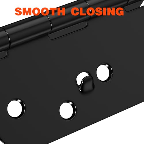 Haidms HYA011BK1016-3@A-KT 3Pack Black Door Hinges 4 Inch Security Hinges thumb #1
