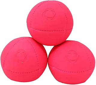 Taylor Tries Signature Pro Series Juggling Balls- Professional 8 Panel Ball with Drawstring Carry Bag - 110 Grams, 67mm - Set of 3 (Pink)