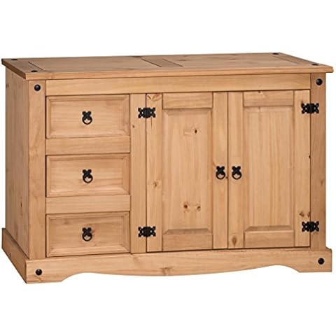 Mercers Furniture Corona Low Sideboard with Drawers Cover
