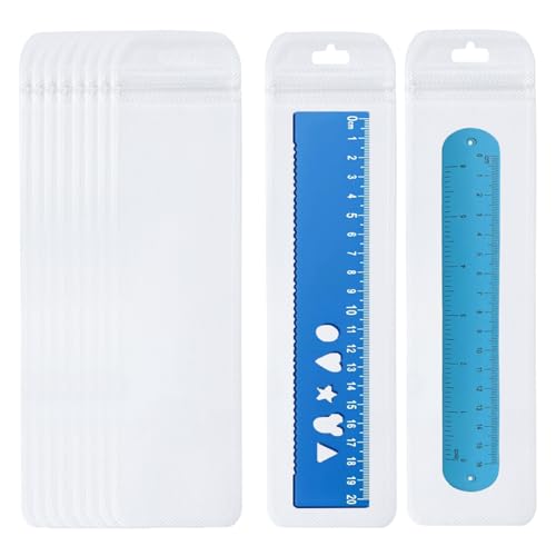 Image of 100 Pcs Beadable Pen Packaging Bags for Small Business, Clear Pen Bag for Bead Pens, Zipper Smell Proof Storage Bags for Packaging Lipgloss, Jewelry, Cosmetic,Candy 2.4x10.8inch