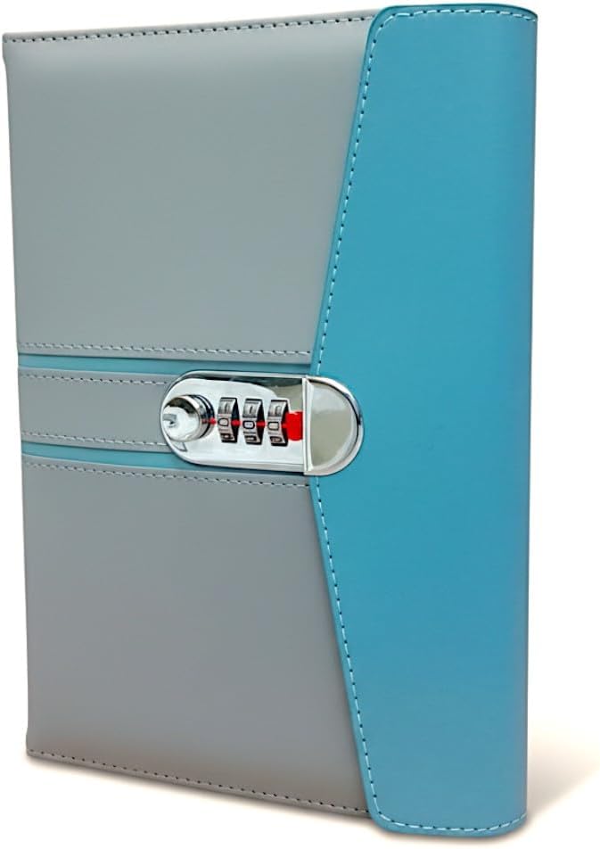 A5 Lock Diary with Password – PU Leather Number Lock Journal, Vintage Personal Notebook Planner, 240 Pages Gift Diary for Girls, Boys, Women & Men