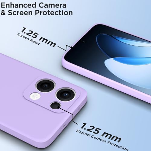 Image of Outlouders Back Cover for Oppo Reno 13 5G | Camera Protection | Durable Soft Matte Silicone Bumper Case (Purple)