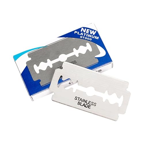 両刃替刃 10枚セッド 両刃カミソリ、顔剃り かみそり ステンレス、古いカミソリに対応 髭剃り、男子ひげケア ダブルエッジ、防錆 耐摩耗 耐久性 コンパクト 洗える 再利用可能、全身用 体毛処理 ムダ毛用、軽量 持ち運び簡単、 家庭用 プレゼント