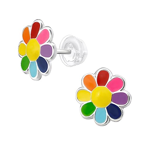 925 Sterling Silver Children's Flower Stud Earrings