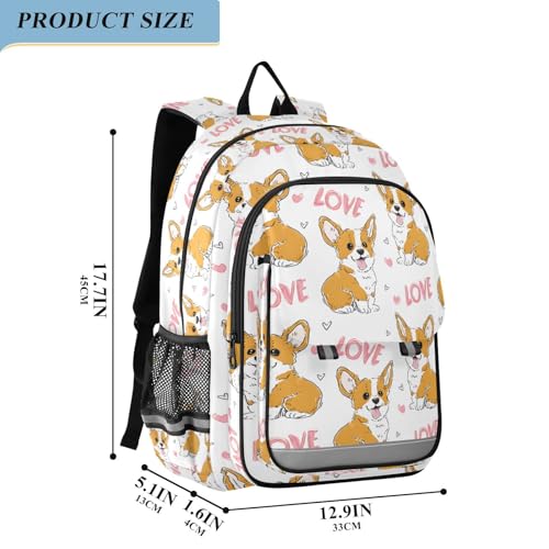 Sac à dos ordinateur Corgi avec compartiment renforcé pour le lycée