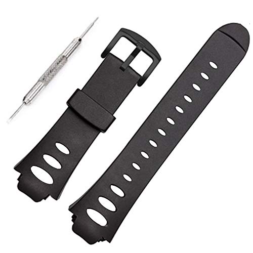 JTMM Bande de Montre de Remplacement en Caoutchouc pour SUUNTO Observer SR X6HRM, Bracelet en Caoutchouc de Luxe avec des connecteurs en métal Bracelet de...