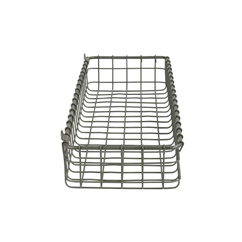 Spectrum Wall Mount Wire Baskets for Organizing with Label Plate, Industrial Gray - Steel Metal Basket Storage Organizer Bin - Open Storage Baskets for Kitchen Pantry, Cabinets, & Closet Shelves