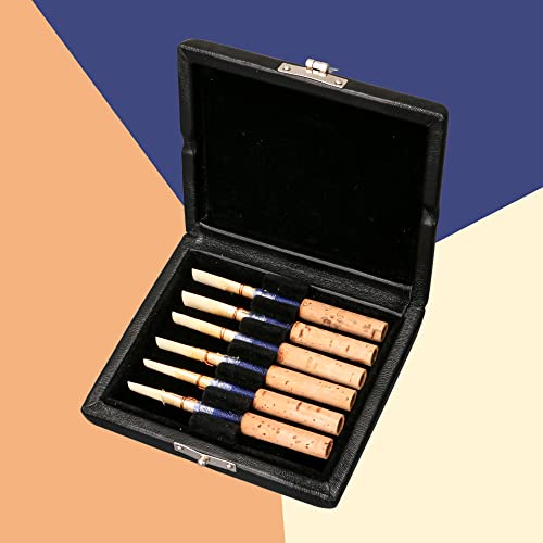 Yibuy Black Oboe Reed Case Holder Box Pu Leather For 6 Piece Of Reed #TOP6