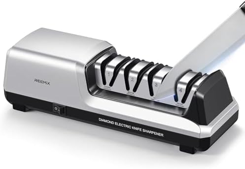 Reemix Electric Knife Sharpener with 4-Stage Sharpening (Repair, ...