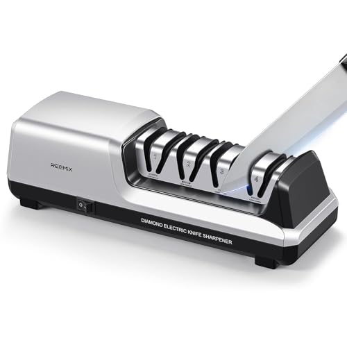 Reemix 4-Stage Electric Knife Sharpener with Repair Function