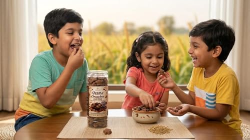 Image of Cosmic Millet Crunches Choco Stars | Healthy Multi Millet Snack for Kids & Adults | Chocolate Flavour | Crunchy Star-Shaped Snack | Rich in Fibre | 80g