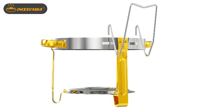 IMXSUMDA Chafing Dishes for Buffet Set 4 Pack, 5QT Round Dish Buffet Servers and Warmers High Grade Stainless Steel Food Warmers for Parties, Christmas Gatherings, Weddings, Catering, Gold & Silver