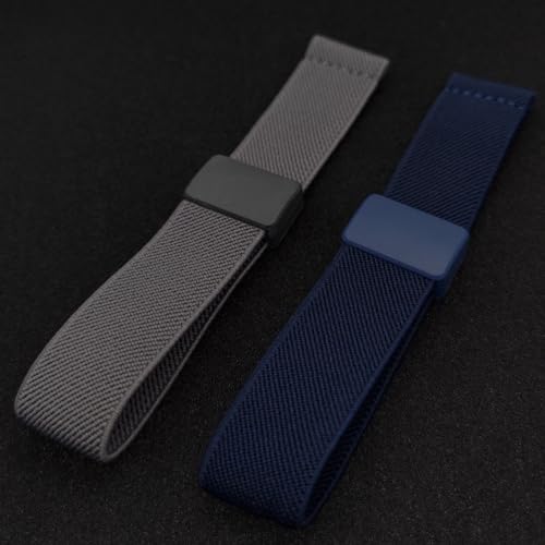 YOOSIDE 2-Pack Elastic Nylon Watch Strap for Garmin Instinct 2 Solar - Image 2