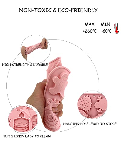 2Pcs Christmas Silicone Molds, Chocolate Molds, Gummy Molds, Wax Melt Molds, Butter Mold, Food Grade No-Stick Silicone Molds For Baking, Home Baking. #TOP1