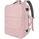 Taygeer Travel Backpack for Women, TSA Carry On Backpack Flight Approved, 15.6inch Laptop Mochila with Water Bottle Pocket & Shoe Pouch, Nurse Bag Casual Daypack for Weekender Business Hiking, Pink