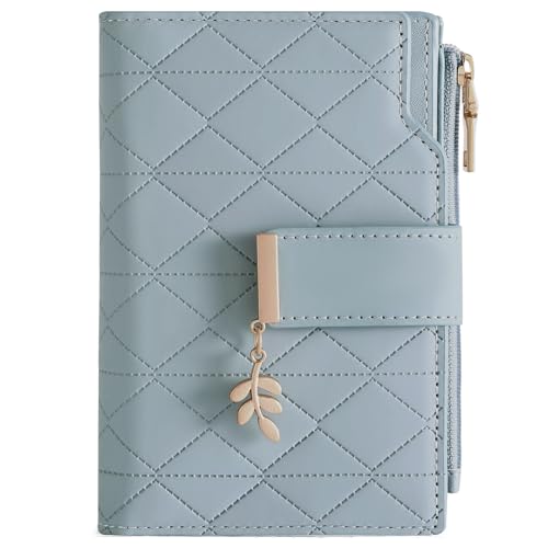 Image of SENDEFN Wallets for Women Leather RFID Blocking Credit Card Case Holder Purse Zipper Pocket with ID Window