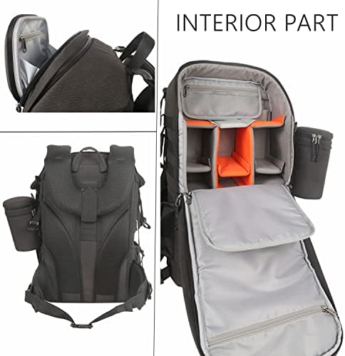 G-raphy Large Capacity Camera Backpack Professional Camera Backpack for Nikon, Canon, SONY ,Panasonic etc (Black) 4 G-raphy Large Capacity Camera Backpack Professional Camera Backpack for Nikon, Canon, SONY ,Panasonic etc (Black)
