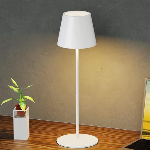 GEPROSMA Lampe de chevet Tactile Sans fil a pile 5200mah,IP54,38cm Metal Lampe Led Rechargeable pour table bureau de la chambre & salon& exterieur,pour enfant fille ado...
