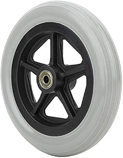 1Pc 7 Inch Wheelchair Wheels Wheelchair Front Castor Wheel Anti-Slip Rubber Wheel Walk Chair Replacement Maximum Load 120kg