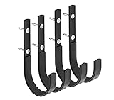 Pvnoocy 4PCS Wall Mount Gun Racks,Edelstahl Wandhalterung, Gun Hooks Waffenhalter für Alle Gewehre Schrotflinten Bogenschießen