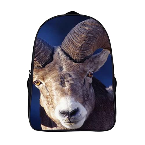 Sac à dos de mode pour adolescents Bighorn Sheep grand format 40x28x16cm pour voyage et loisirs