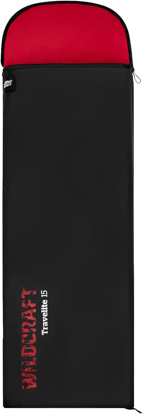 Wildcraft Polyster Travelite 15 Sleeping Bags | Bag for Mens & Womens (Black)