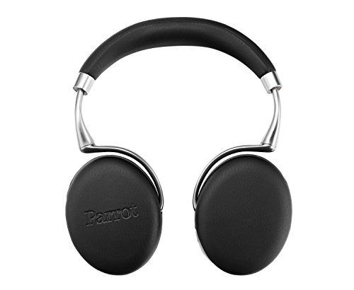 Parrot Zik 3 Wireless Bluetooth Headphones - Adaptive Noise Control, Proximity Sensor, Wireless Charging - Black Leather Grain