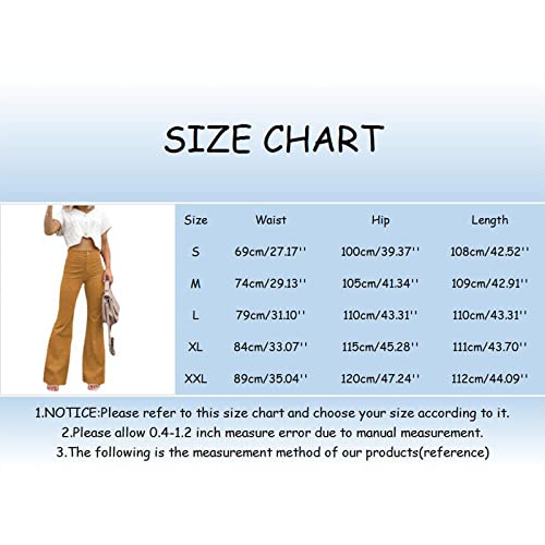 Pantalon évasé en velours côtelé avec sa taille haute extensible confortable - 4