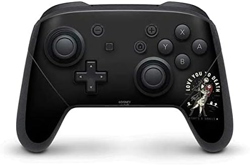 Skinit Decal Gaming Skin Compatible with Nintendo Switch Pro Controller - Officially Licensed Disney The Nightmare Before Christmas Jack on Spiral Hill Art Design