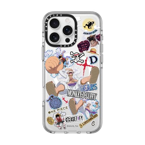 CASETiFY NA MagSafeΉ iPhone 16 Pro Max P[X [΂݂ɂf / 2m̗NA / One Piece Co-Lab] - NA -Luffy Gears Evolution Sticker 