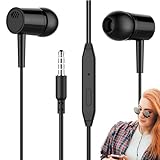con Cable ergonómico de 3,5 mm – Auriculares con Aislamiento acústico, micrófono portátil, Graves estéreo Ligeros | Auriculares de Larga duración para una Calidad de Sonido, un Ajuste cómodo