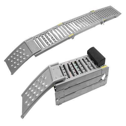 Rampa de acero para autos y motos plegable con superficie antideslizante miniatura 1