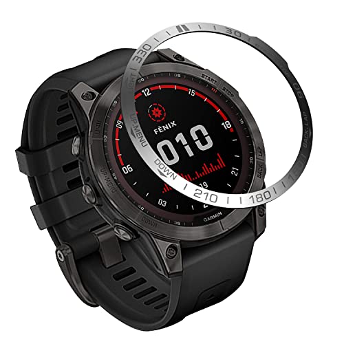 Bezel Ring Garmin Fenix 7X 51mm anneau de protection en acier inoxydable poli couleur argent
