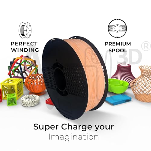 Image of PLA 3D Printer Filament 1.75mm, 1kg Spool (2.2 lbs) - UV /Heat /Weather Resistant, Strong Layer Bonding, Smooth Printing, Low Odor, Outdoor Functional Prototypes, FDM Compatible (Beige Skin, 200 Gram)
