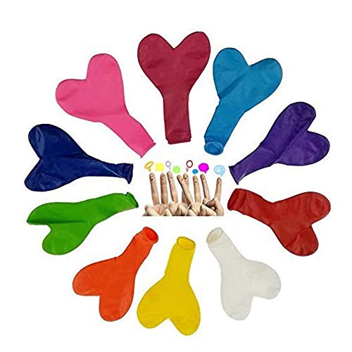 Globos de corazón, Shineus en forma de corazón Globos de colores surtidos para aniversario de San Valentín Fiesta de cumpleaños paquete de 100