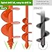 Insaga 2Pack Auger Drill Bit for Post Hole Digger, Spiral Garden Earth Auger Bulb Drill Bit for Planting 1.6 x 9'' and 4 x 12'', Hole Digger for Fence Posts,Flowers Plants, Fits 3/8